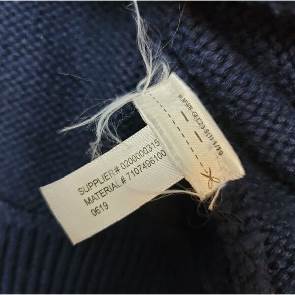 Polo‎ Ralph Lauren Mens M P Wing Varsity Letterman Patch Cardigan Sweater Blue - Picture 6 of 9